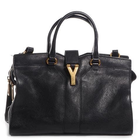 ysl mini cabas chyc black|SAINT LAURENT Sheepskin Leather Mini Cabas ChYc Black .